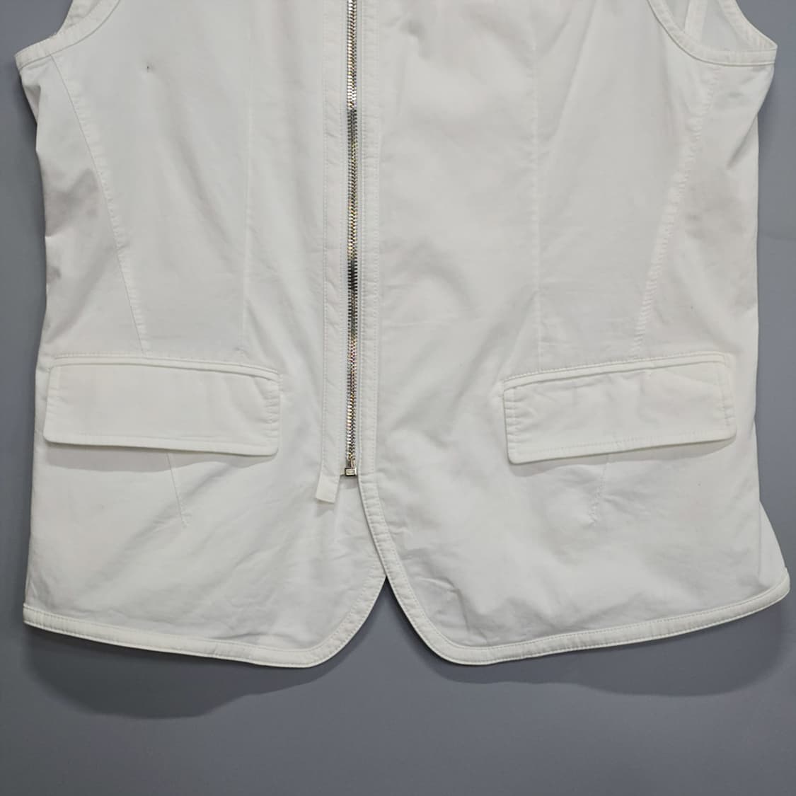 솔리드옴므(SOLID HOMME) 집업 베스트 화이트 100 상품이미지3