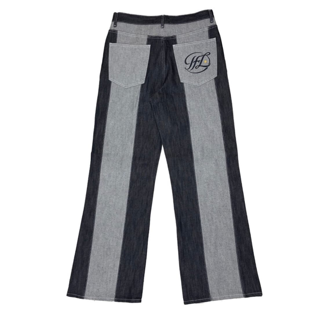 Back line straight pants raw denim 상품이미지2