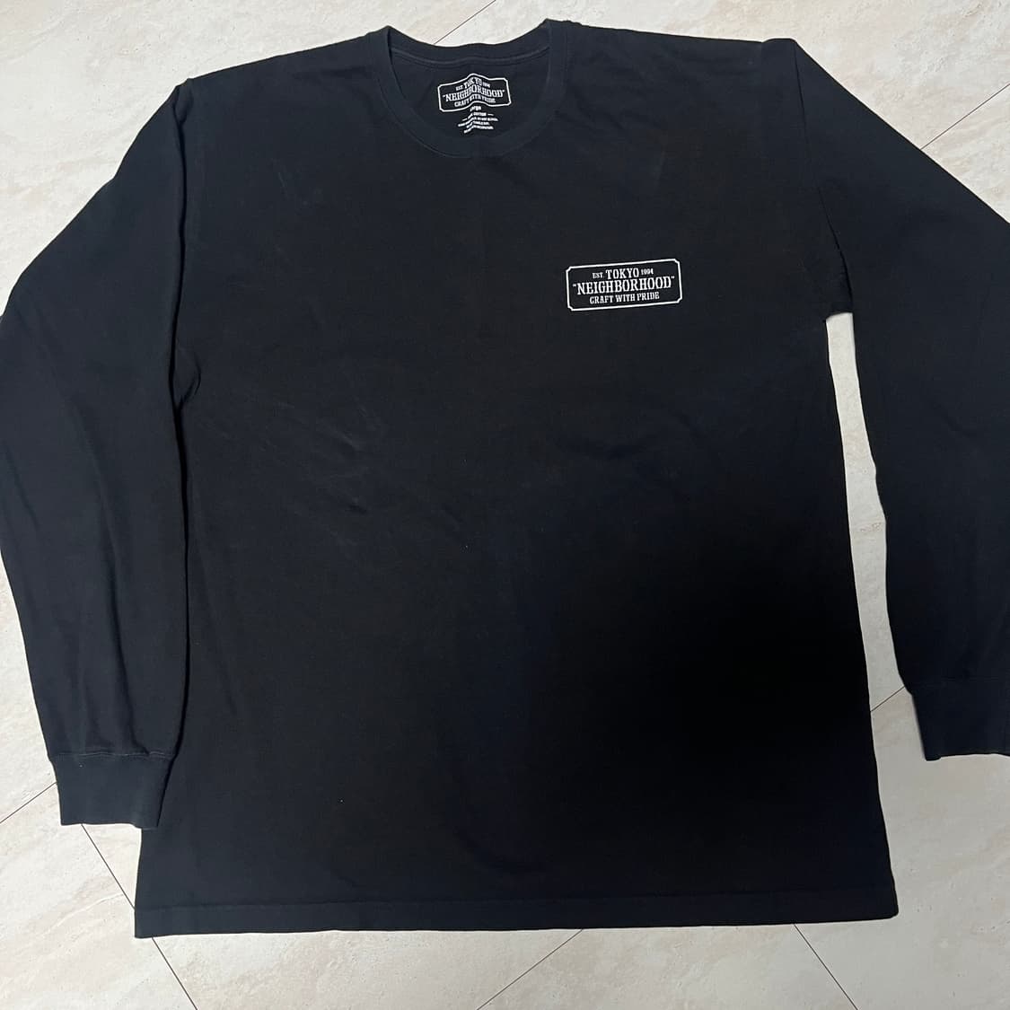 네이버후드 바쉴드 로고 롱슬리브 긴팔티 쭉티 L 상품이미지1