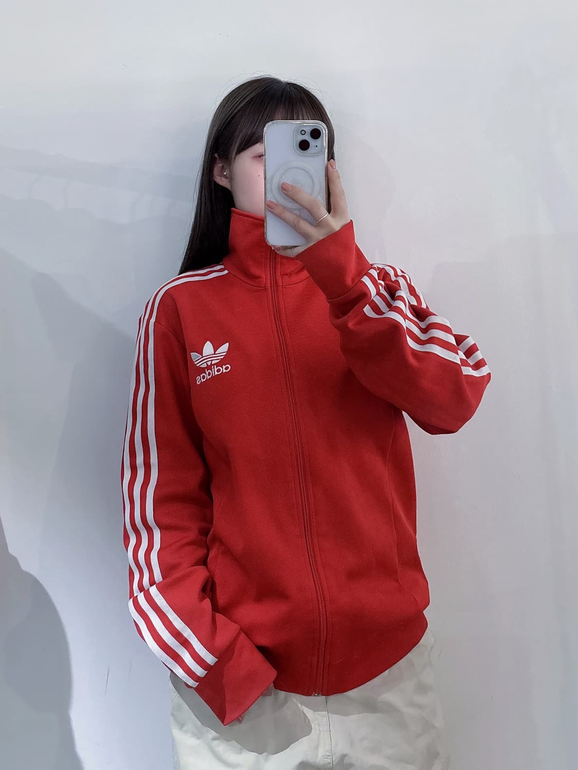 아디다스 유로파 레드 삼선 트랙탑 상품이미지2