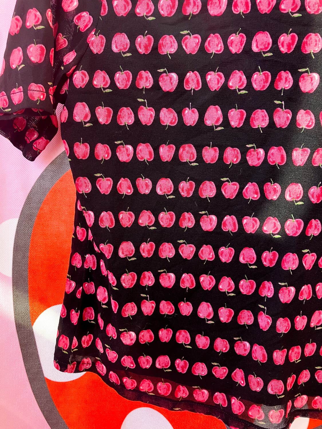 jpn 사과 큐빅 티셔츠 상품이미지3