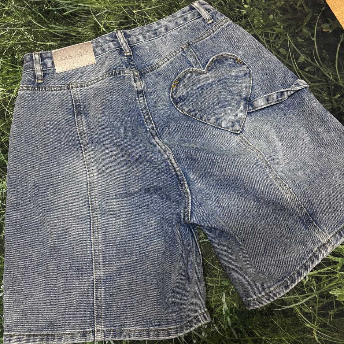 비터셀즈 비터쉘즈 하트 데님 버뮤다 2 사이즈 무신사 청반바지 청바지 상품이미지2