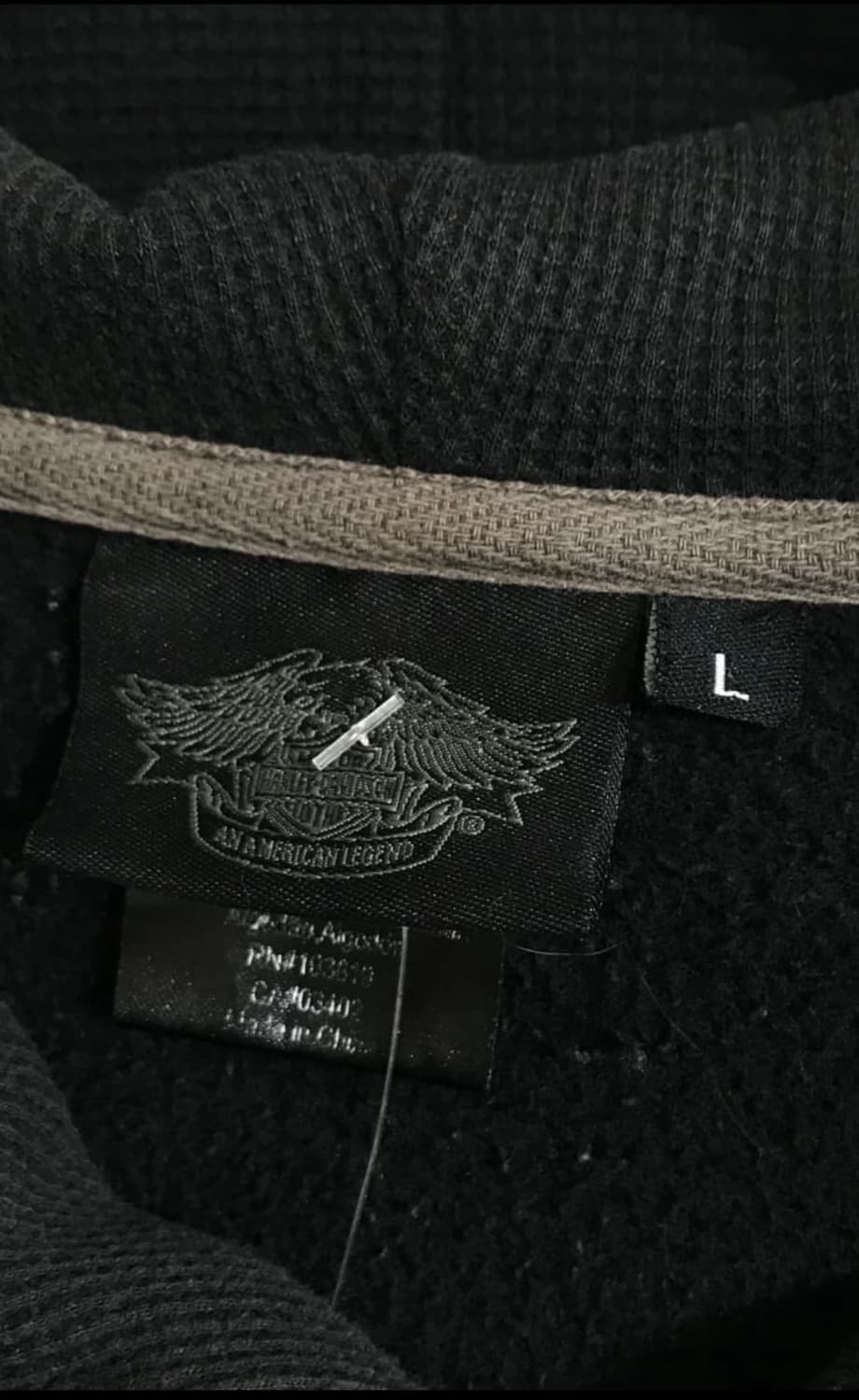 할리데이비슨 체크 자수 후드 집업 상품이미지3