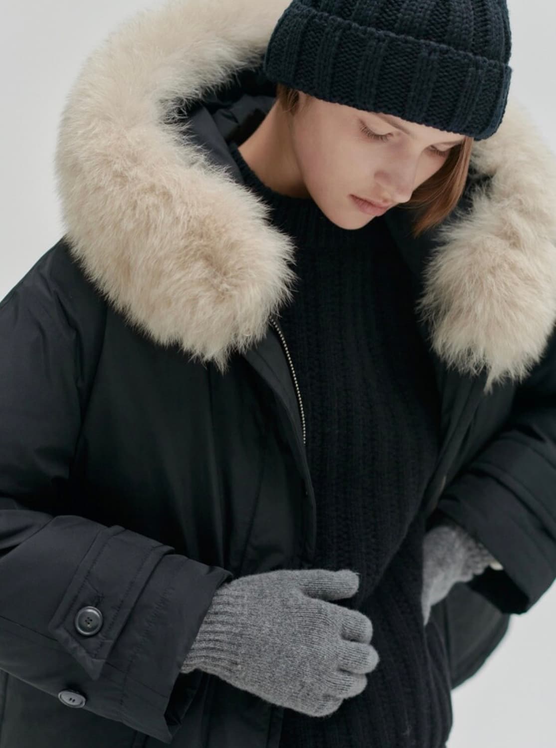  닐바이피 폭스 다운 크롭 점퍼 상품이미지1