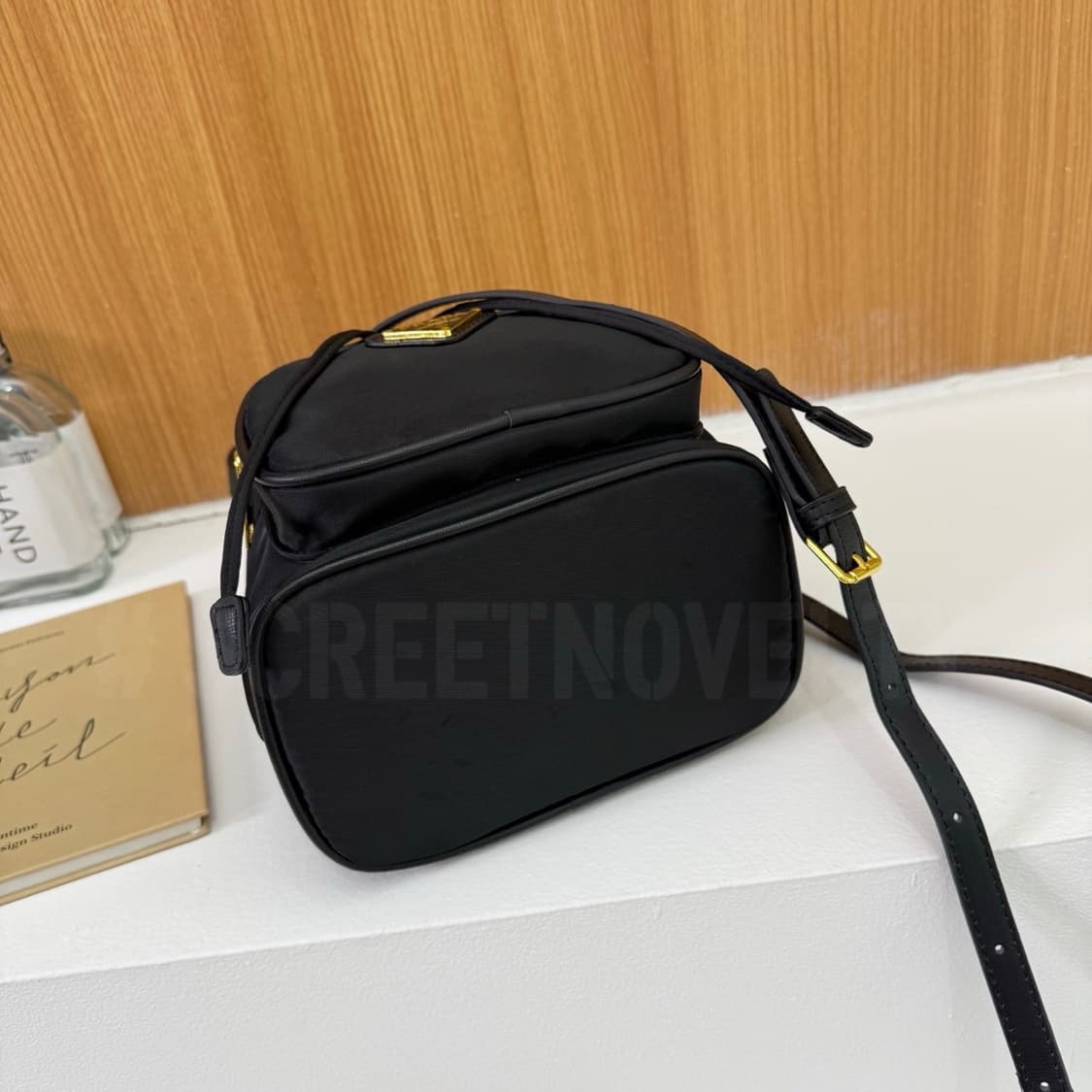 프라다 리나일론 버킷백 크로스백 블랙 상품이미지7