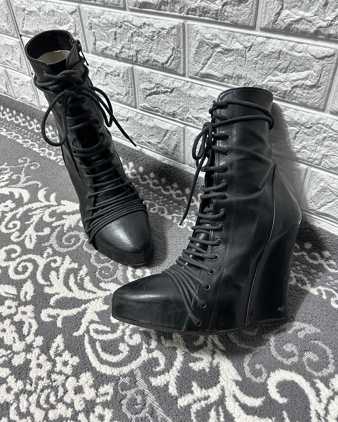 rare* Ann Demeulemeester Lace-up wedge 상품이미지1