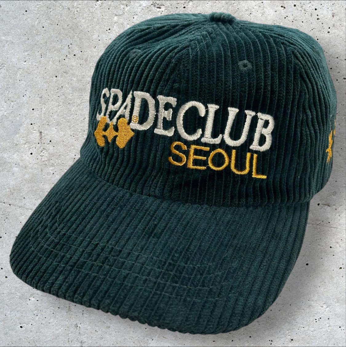 스페이드클럽서울 코듀로아 골덴 볼캡 모자 그린 상품이미지1