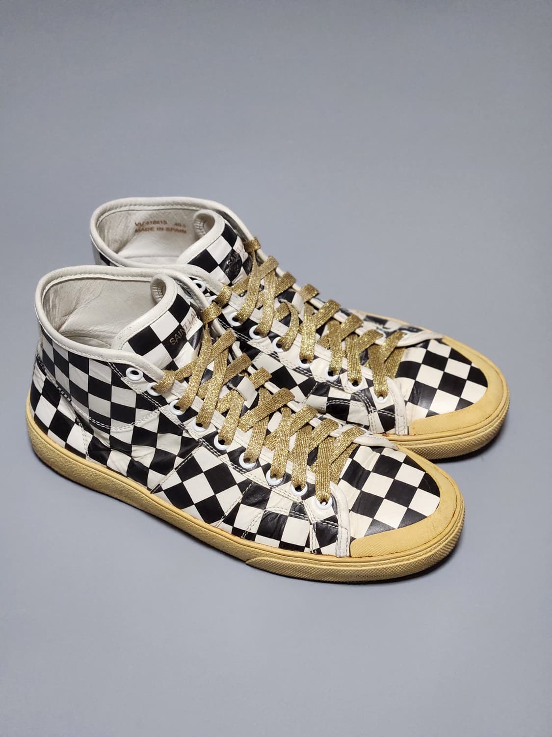 생로랑 16s/s 체커보드 스니커즈 40.5 상품이미지2
