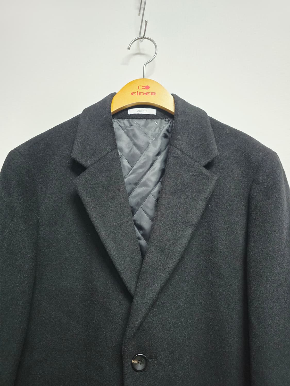 지오지아 모캐시미어혼방 블랙 남성 코트100 상품이미지2