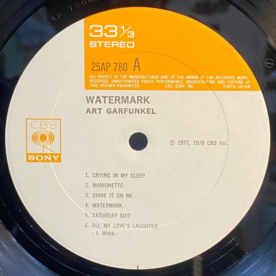 (LP-팝록) Art Garfunkel -Watermark 상품이미지4
