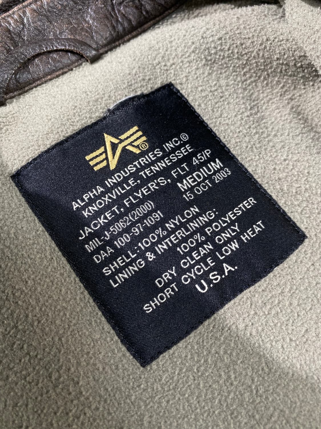 [US M] 알파인더스트리 CWU-45P 밀리터리 플라이트 자켓 상품이미지8