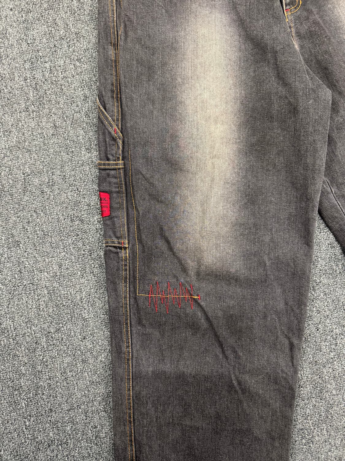 M)도그타운 빈티지 카펜터 흑청 힙합 데님팬츠 상품이미지3