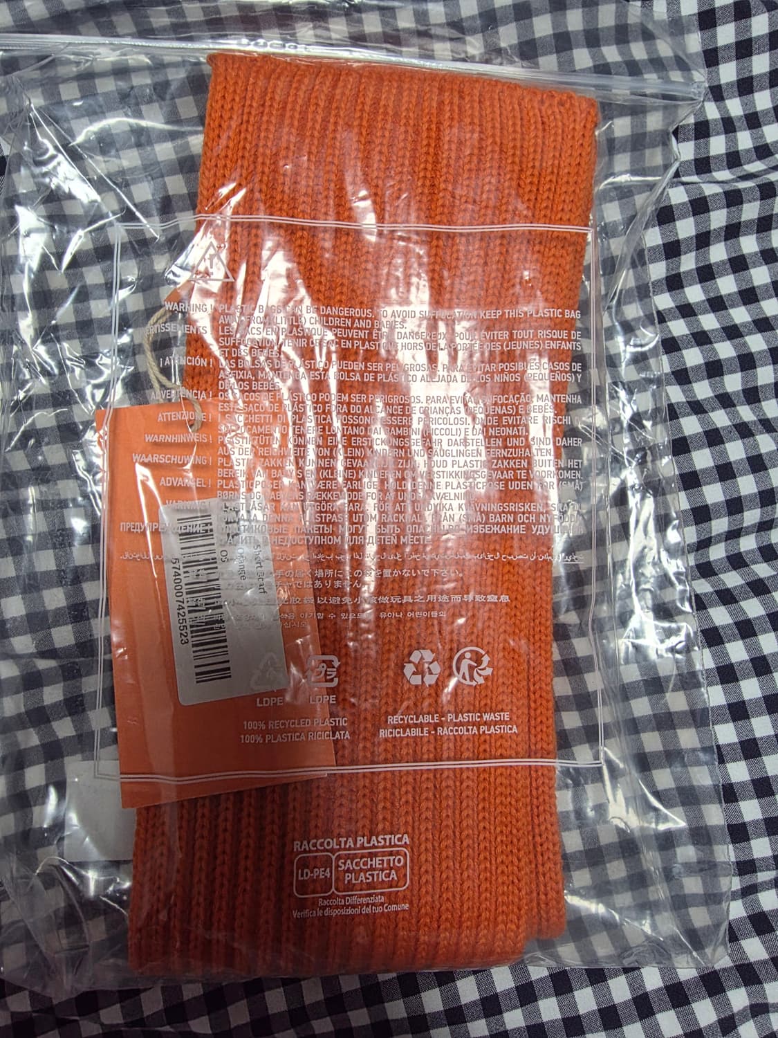 (새상품) 안데르센 안데르센 숏머플러 오렌지 상품이미지2