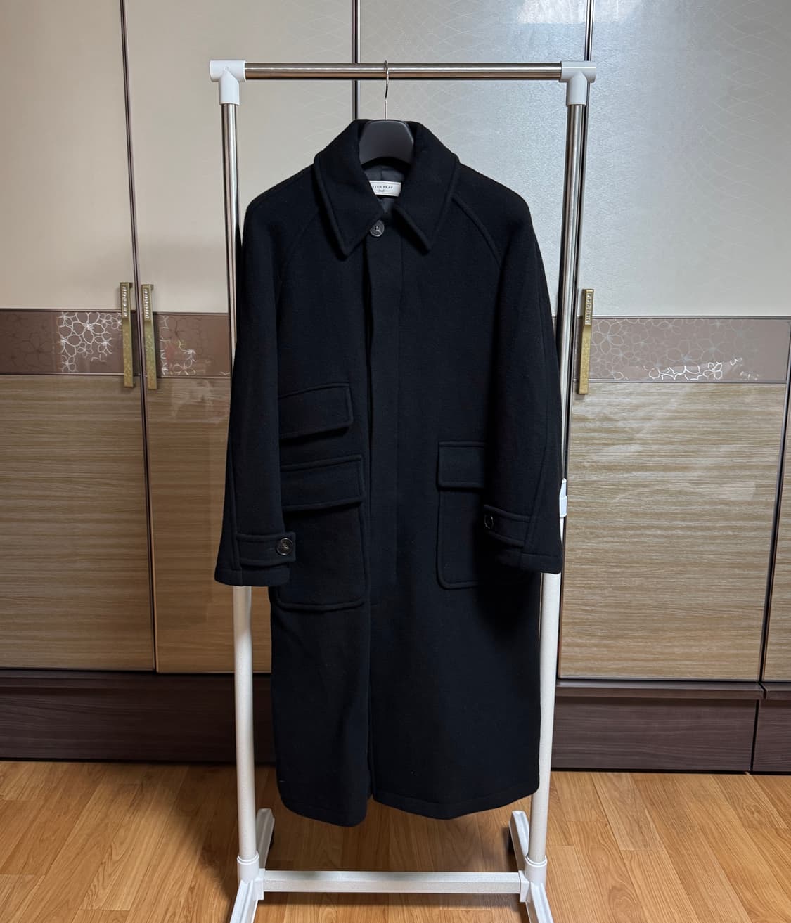 [S] 애프터프레이 투어리스트 발마칸 코트 블랙 상품이미지2