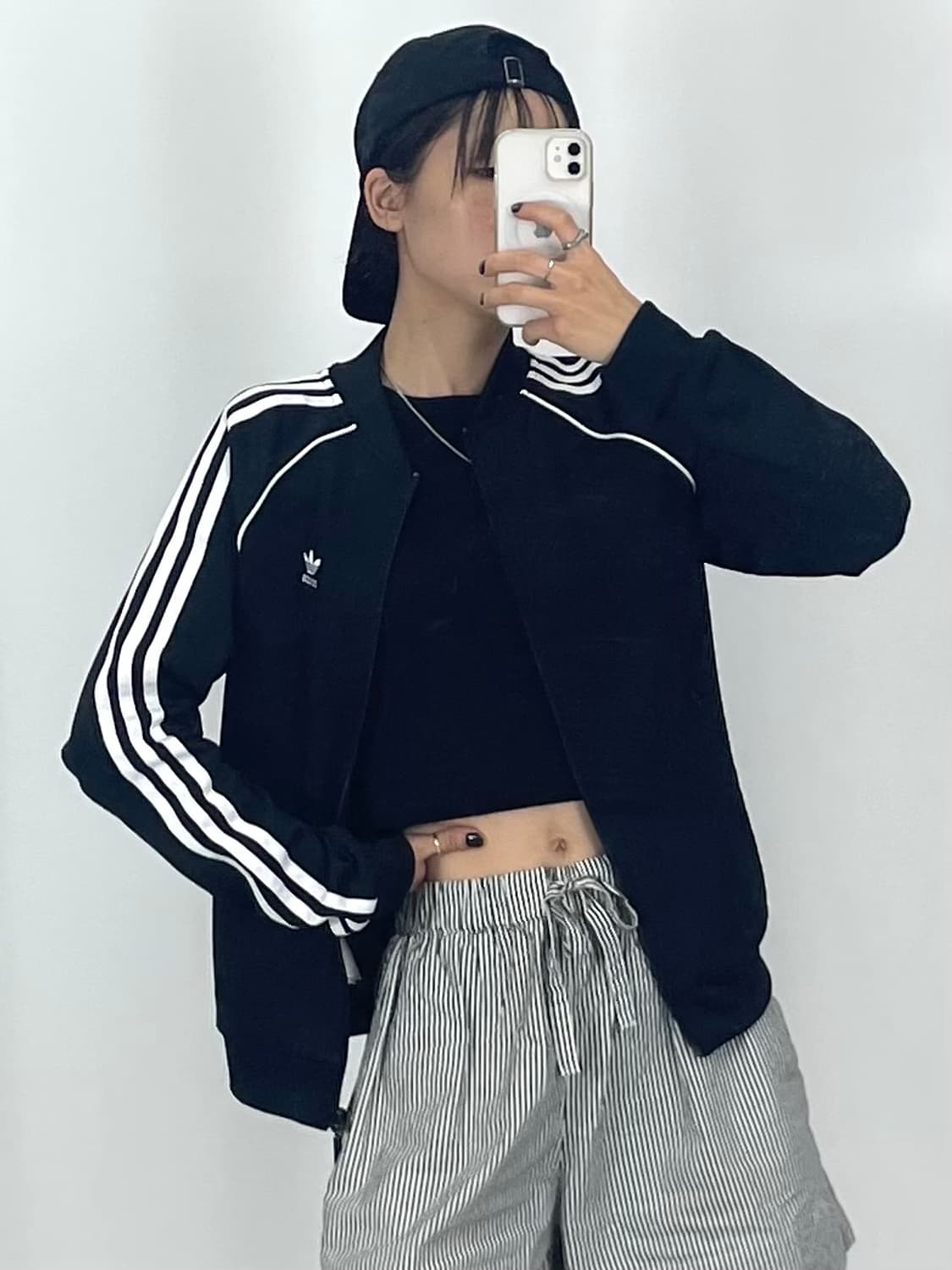[L]아디다스 여성 블랙 블루종 집업 져지 상품이미지3