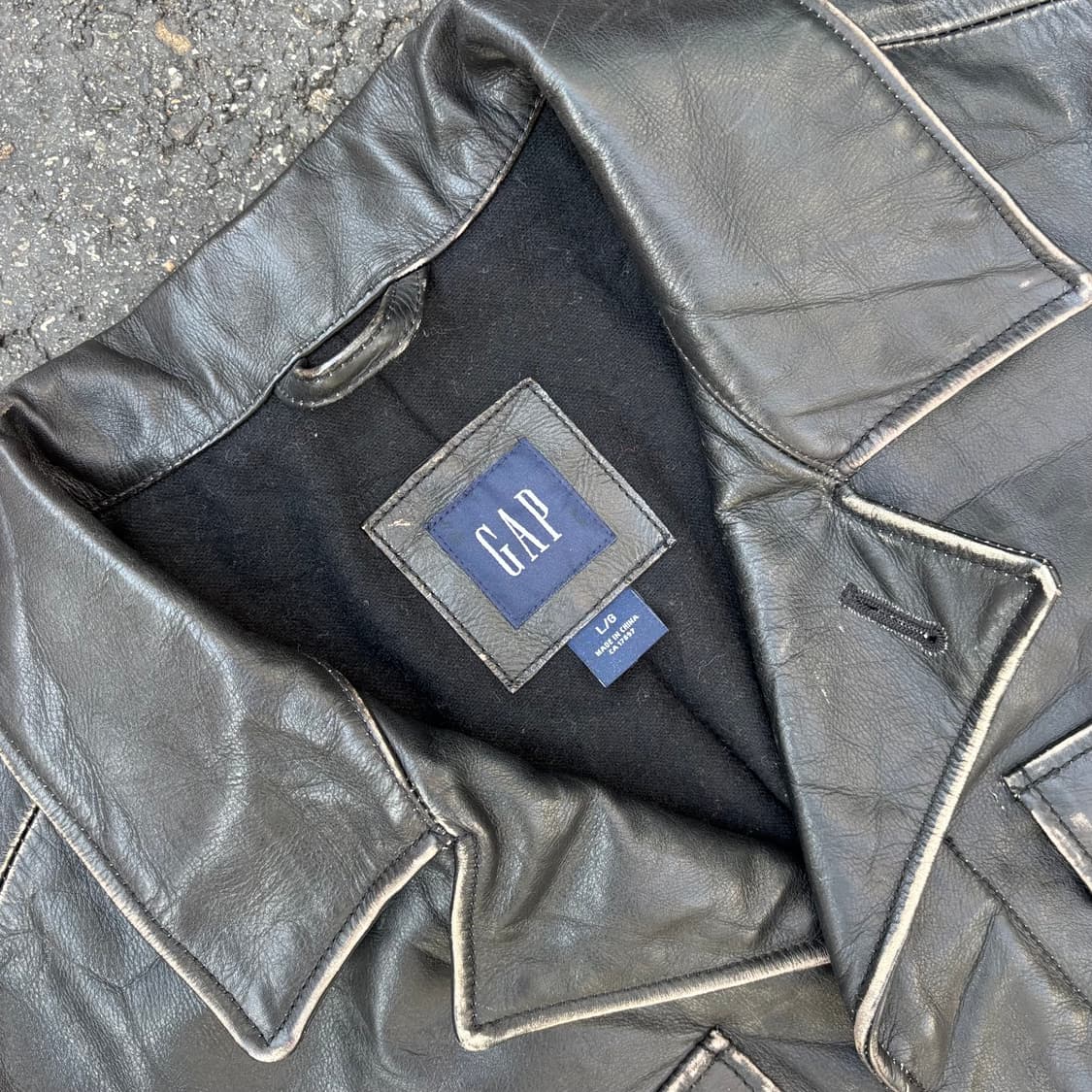 올드 갭 카우 레더 자켓 상품이미지3