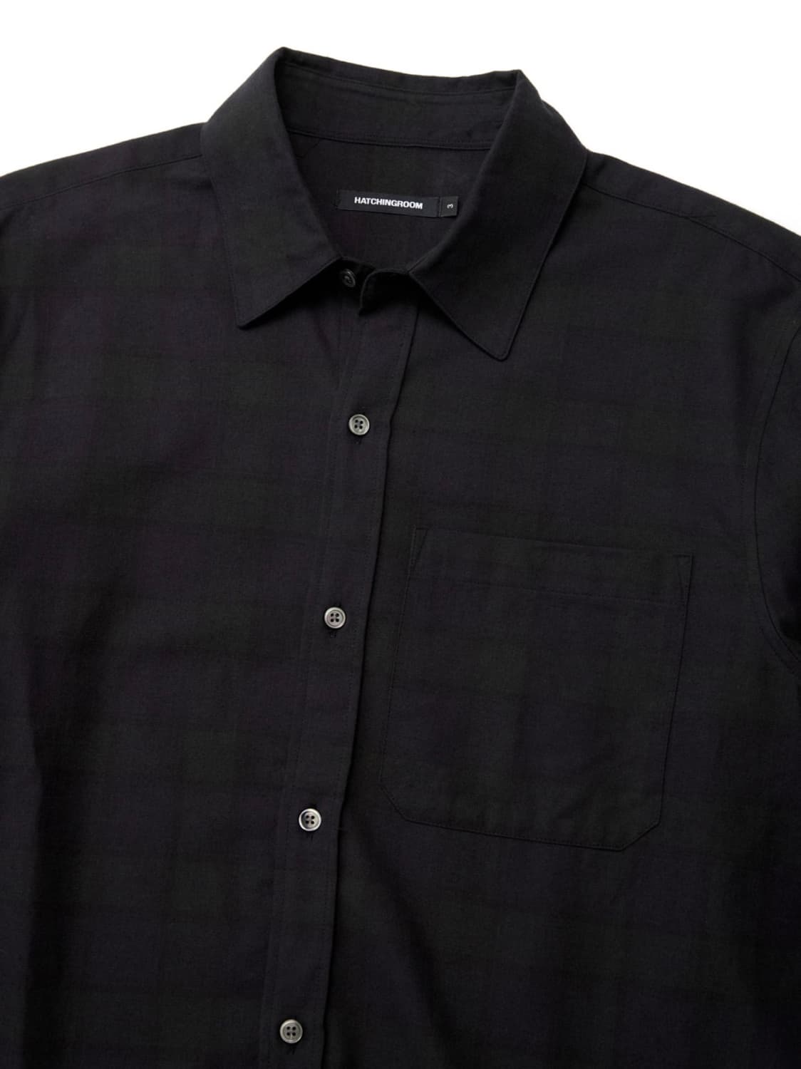 [3] 해칭룸 레귤러 셔츠 블랙 와치 regular shirt 상품이미지3