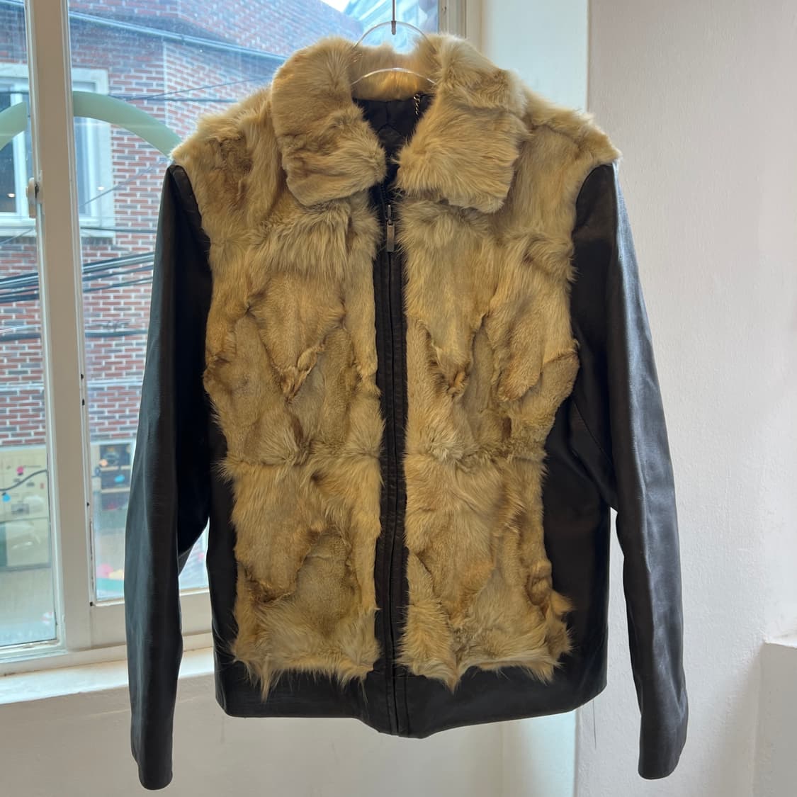 fox fur leather jacket 상품이미지1