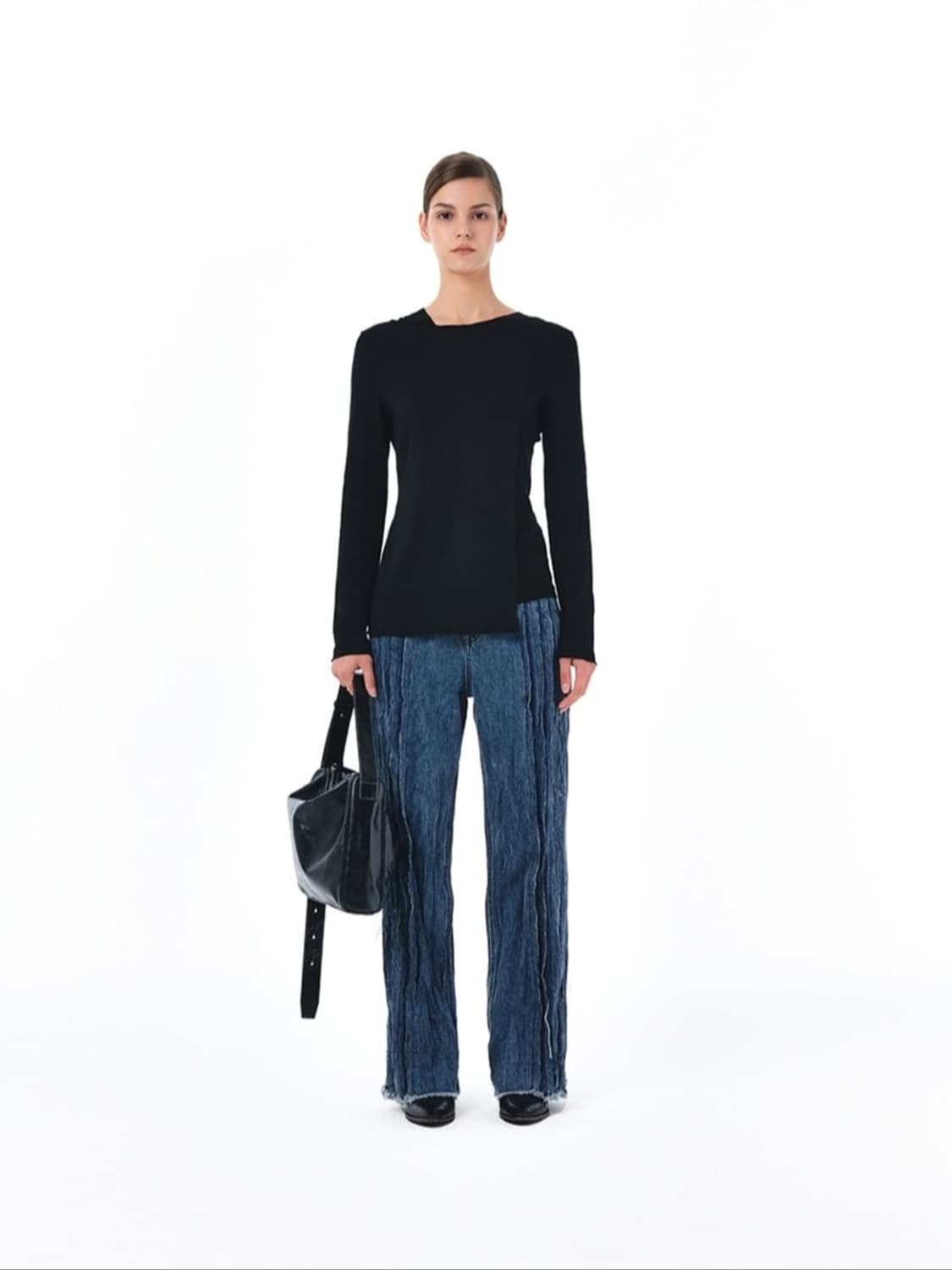 마뗑킴 크링클 데님 팬츠 상품이미지1