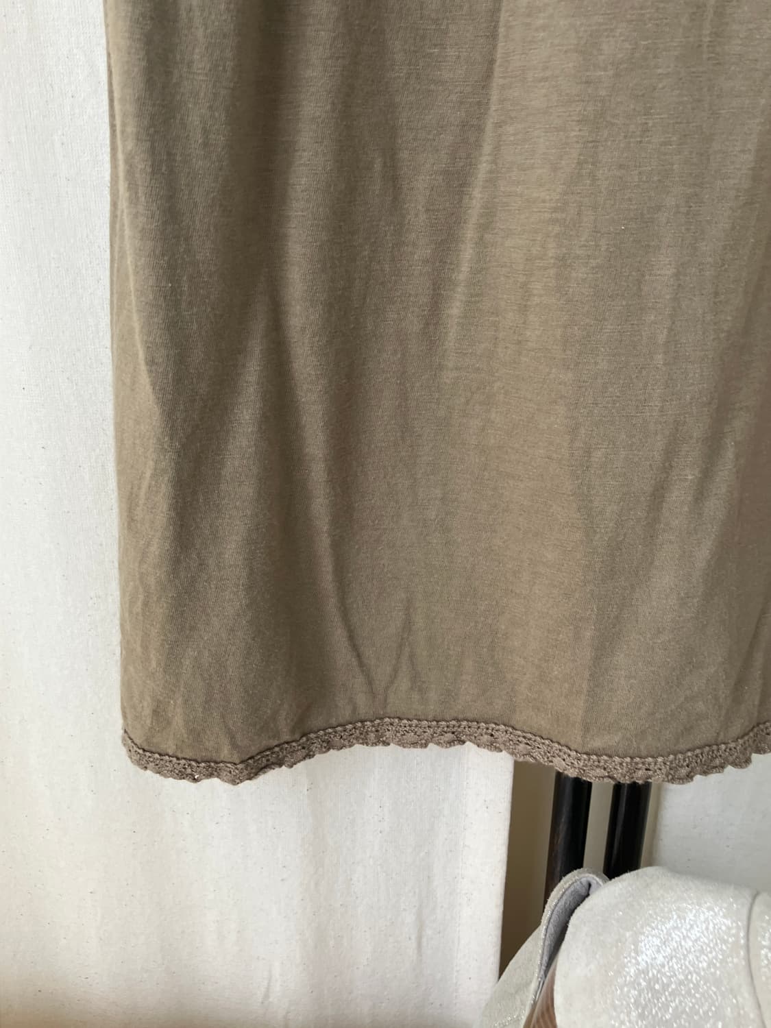 brown lace crochet shirring blouse 상품이미지10