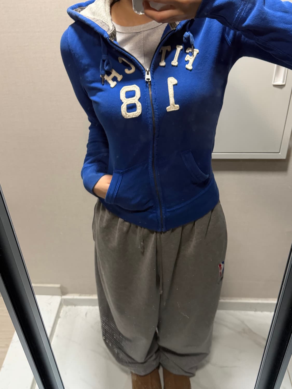 아베크롬비 블루 후드집업 s 상품이미지1