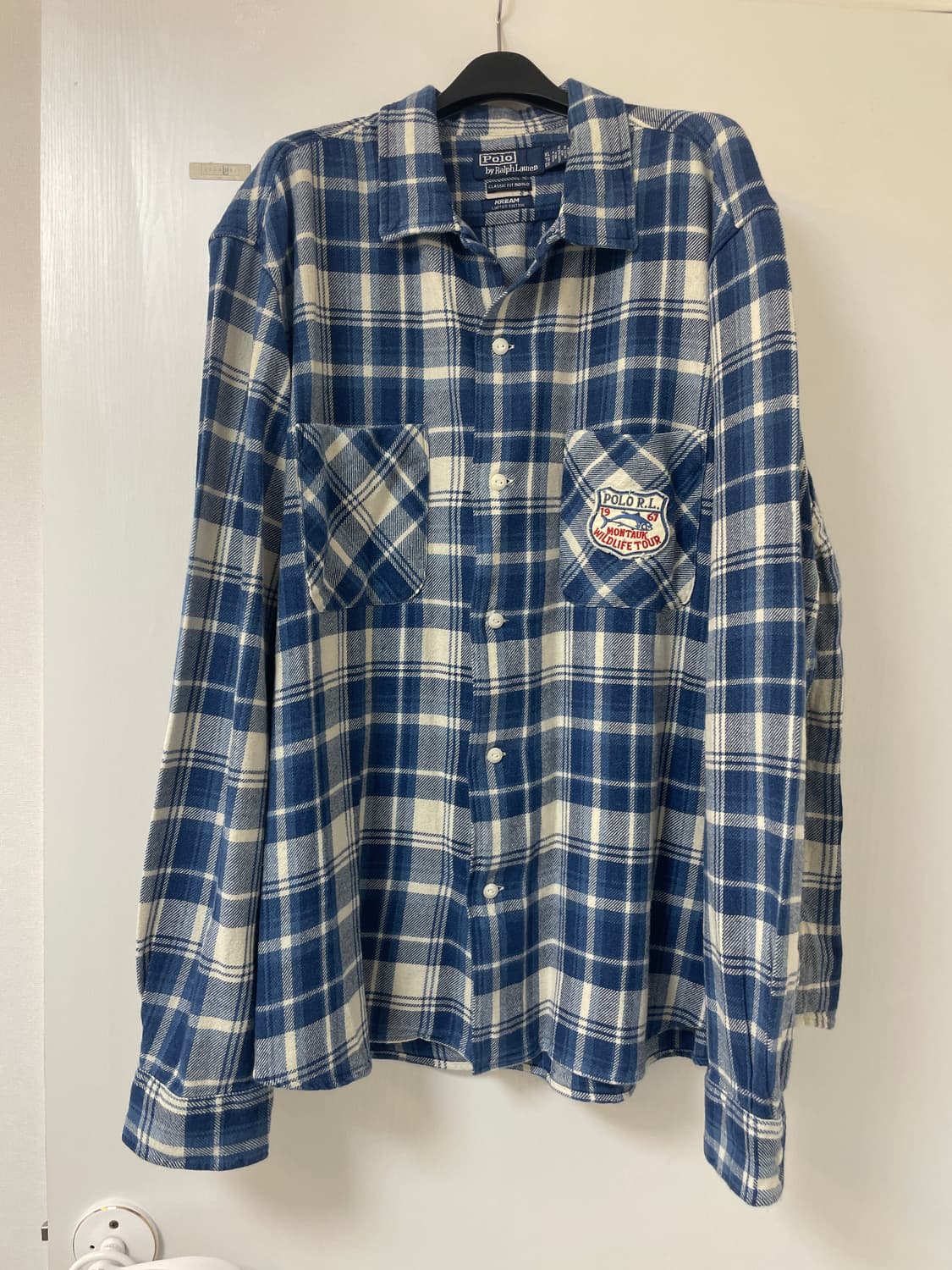 [ XL]폴로 랄프 로렌 플래드 플란넬 캠프 셔츠 블루 상품이미지3