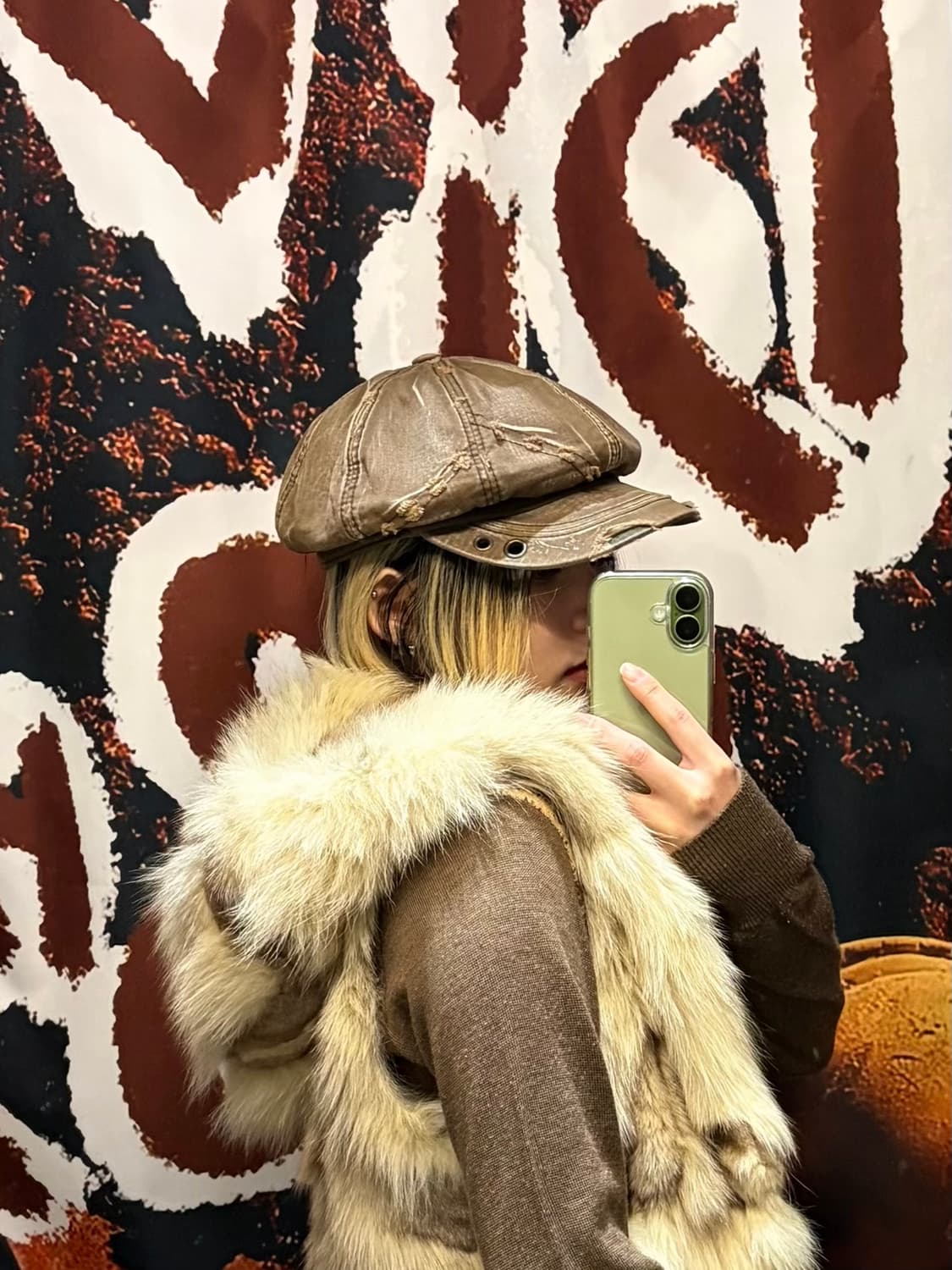 빈티지 워시드 아일렛 뉴스보이캡 상품이미지1