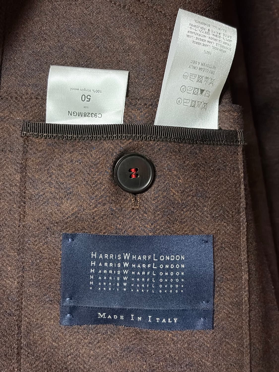 [50] 해리스 워프 런던 버진 울 웨스턴 자켓 브라운 상품이미지3