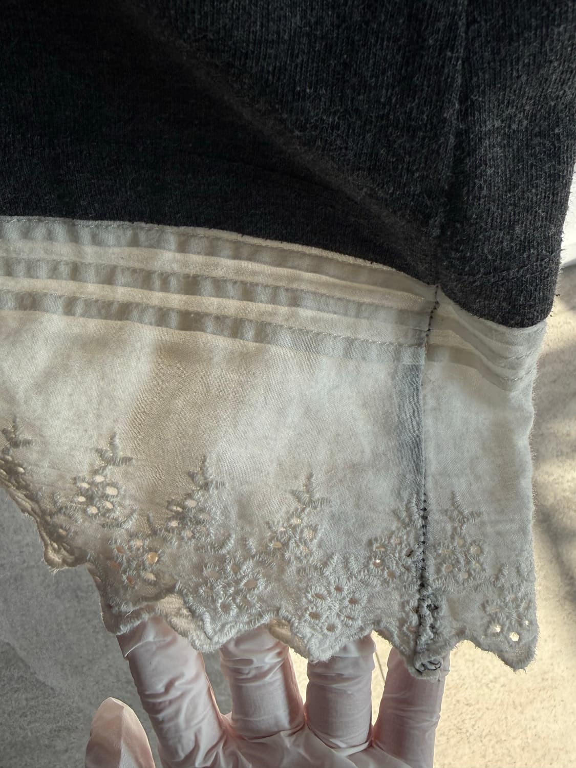 일본빈티지 차콜 레이스 롱슬리브 , 원피스, 코튼원피스 상품이미지9