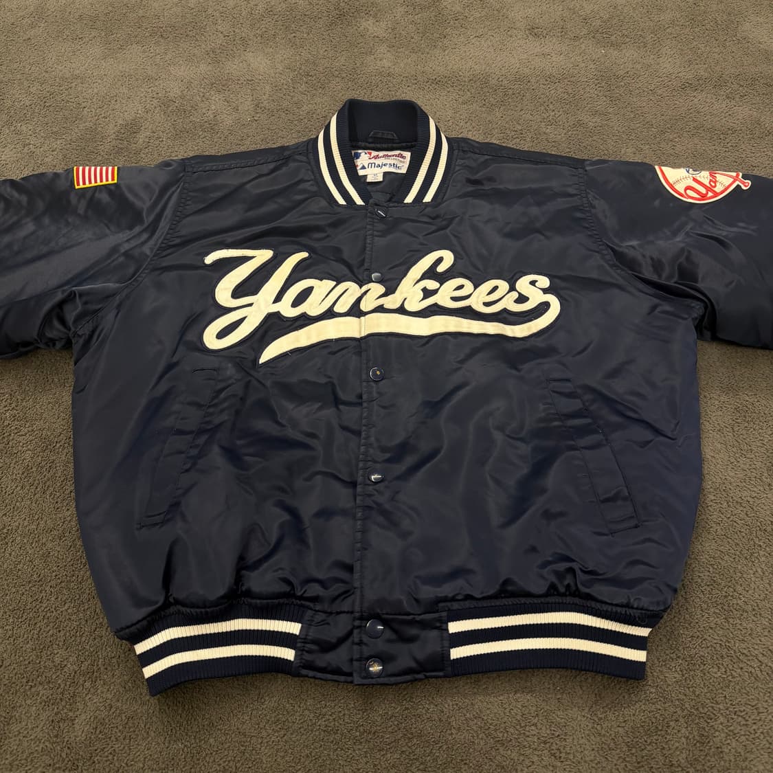 [ 정품/M ] 마제스틱 뉴욕양키스 스타디움 바시티 자켓 상품이미지2