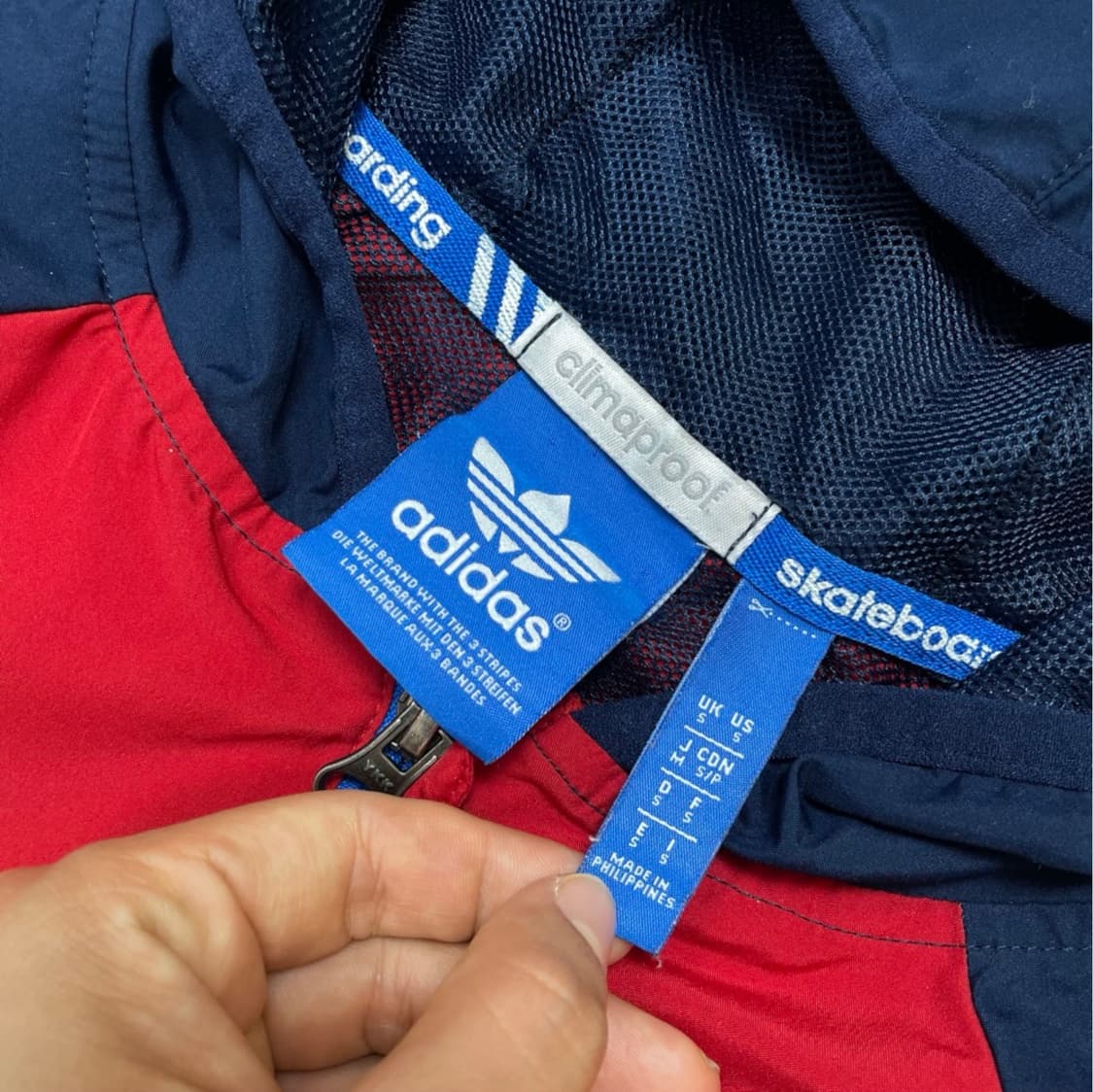 아디다스 Adidas 컬러블록 스케이트보딩 후드 윈드브레이커 S 상품이미지2