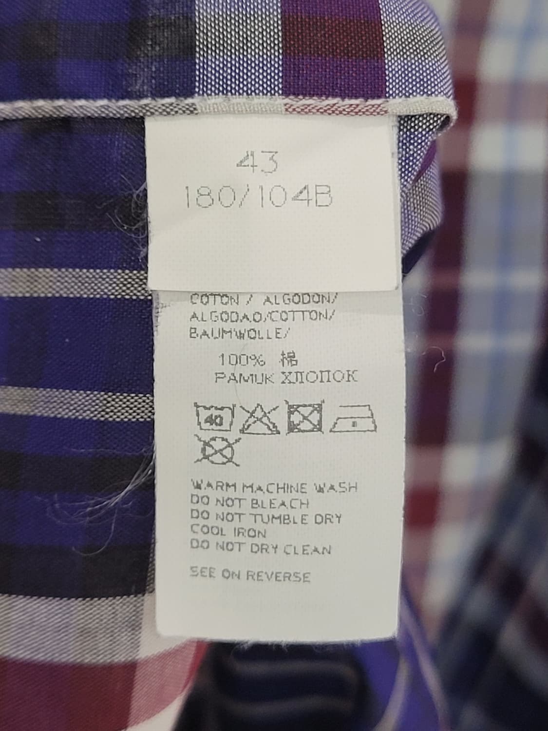 폴앤샤크 요팅 체크 긴팔 남성 셔츠 105~110사이즈 상품이미지8