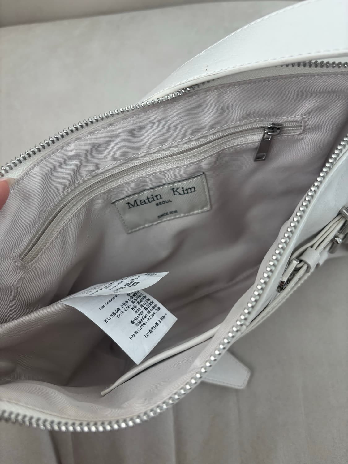 마뗑킴 더블 벨티드 스트랩 미니백 아이보리 상품이미지3