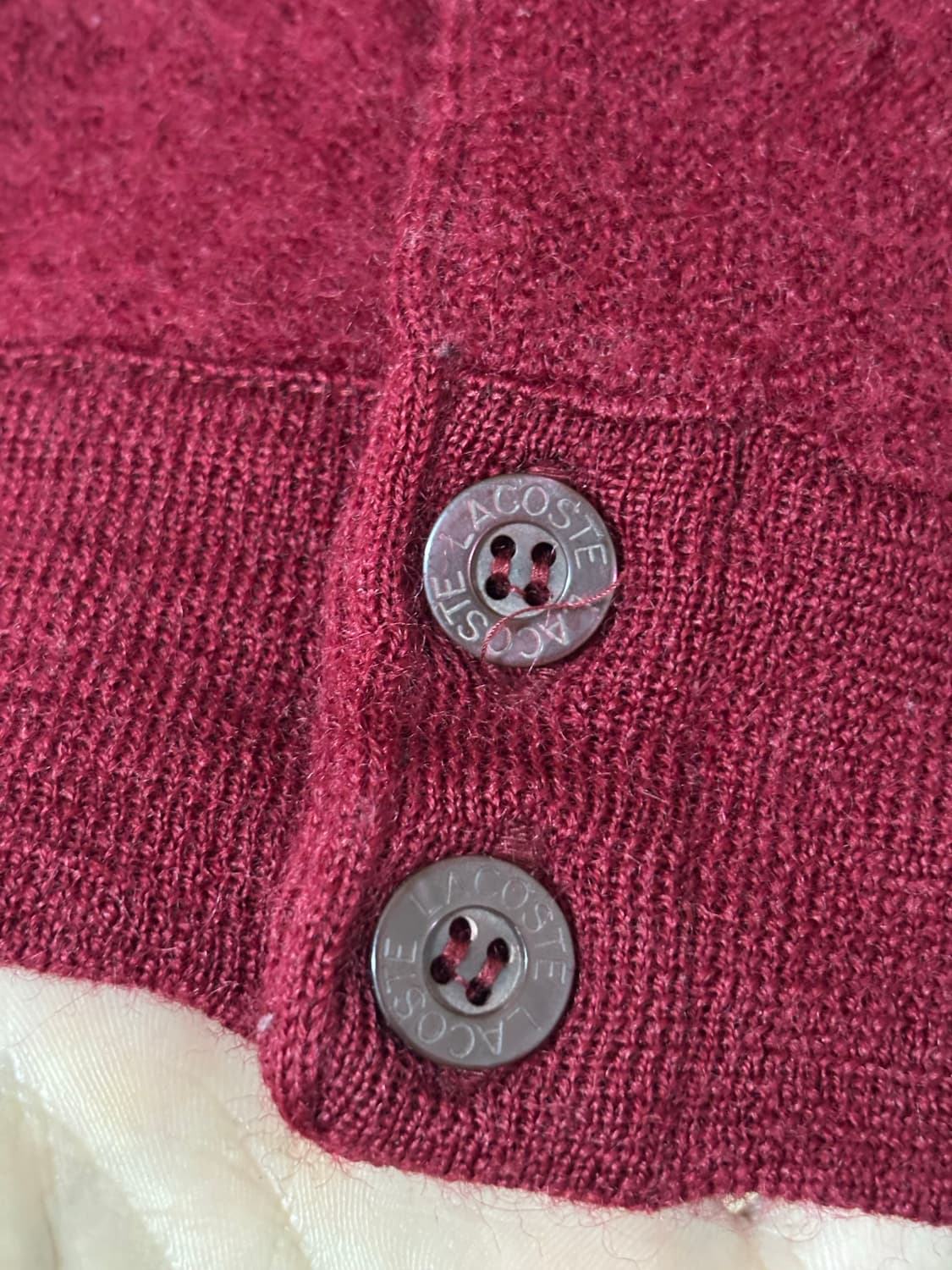 라코스테 버건디 가디건 상품이미지4