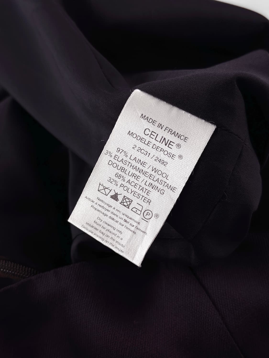 00s 빈티지 셀린느 플레어 울 스커트 상품이미지10