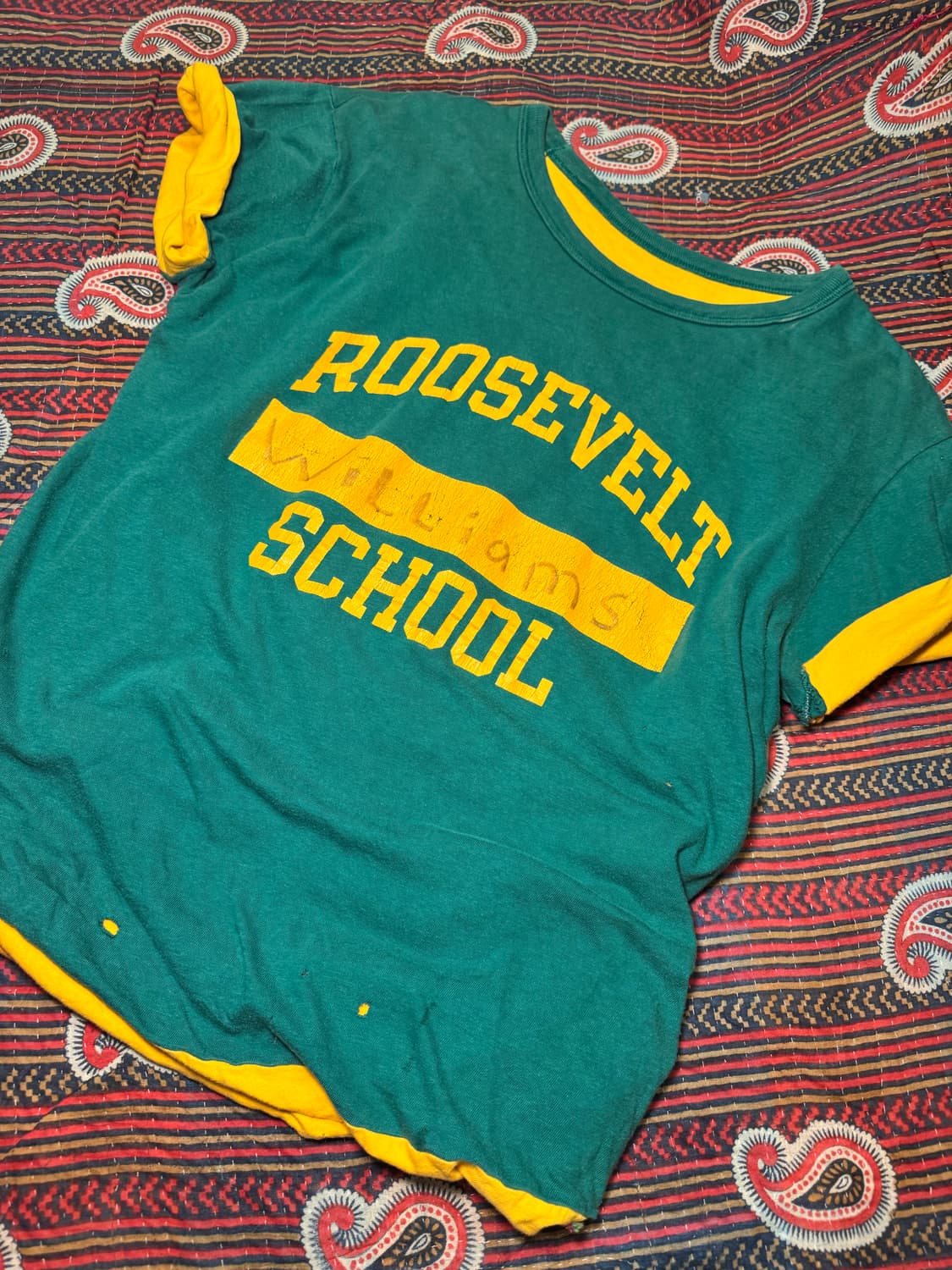 USA 빈티지 루즈밸트 스쿨티셔츠 /리버시블 상품이미지1
