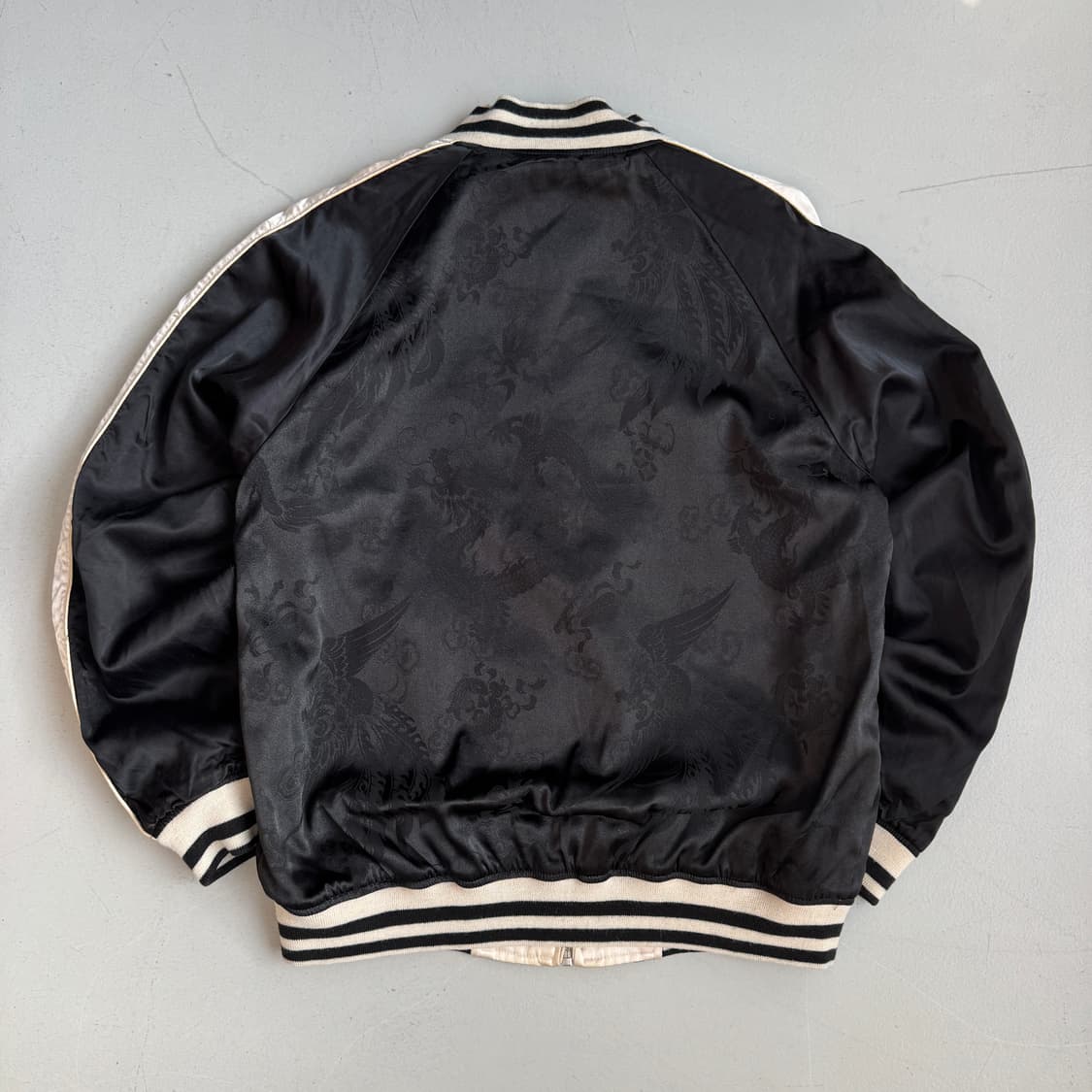 카라쿠리 타마시 드래곤 용 자수 오리엔탈 리버시블 스카쟌 자켓 상품이미지8