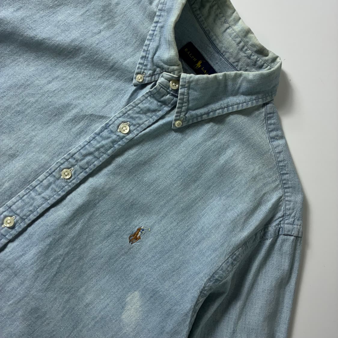 Polo  폴로 랄프로렌 자수 코튼 샴브레이 셔츠  상품이미지3