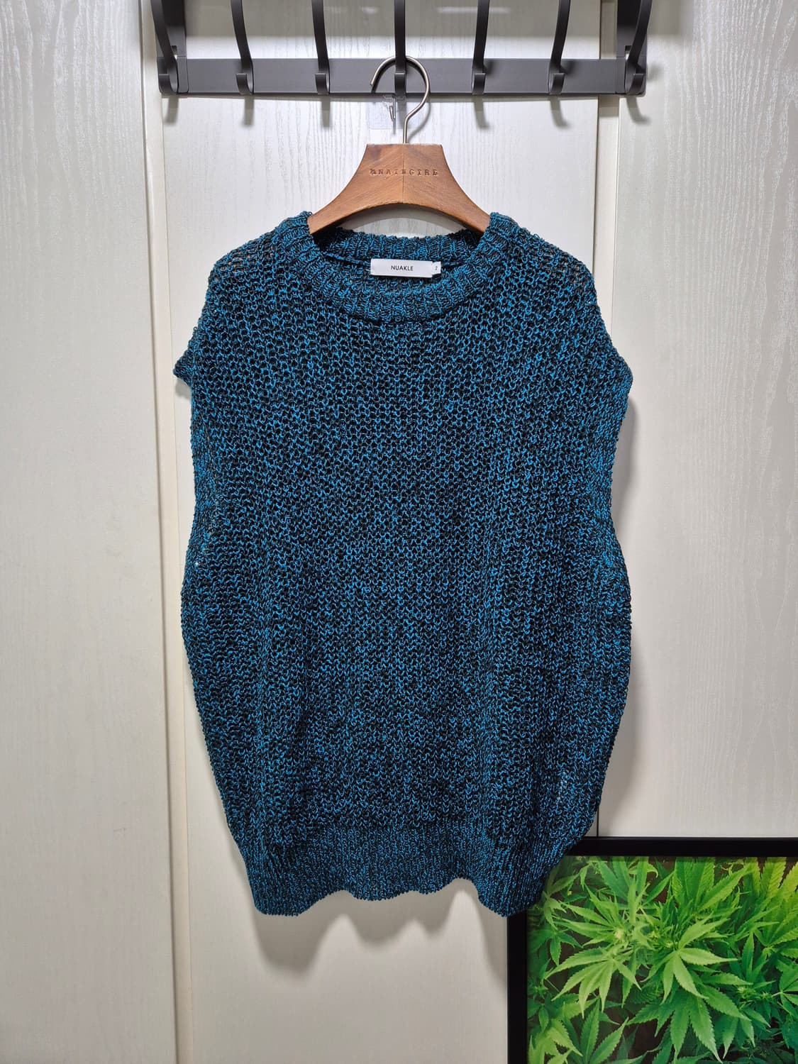 (세일)(새상품)NUAKLE 블루 여름니트 베스트 상품이미지1