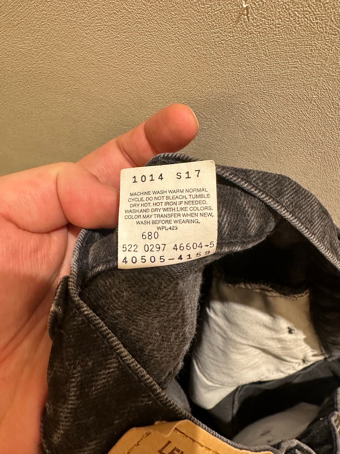 리바이스 505  오렌지탭 빈티지 블랙진 W38 L30 상품이미지5