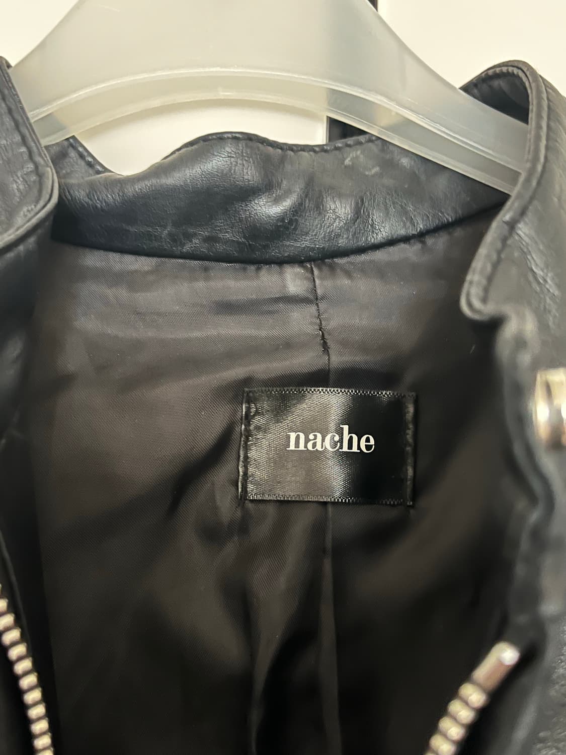 나체 블랙 레더 자켓  상품이미지4