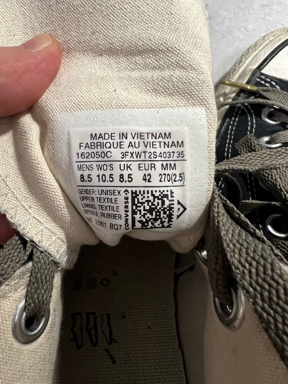 270 컨버스 척테일러 하이 블랙 커스텀 상품이미지5