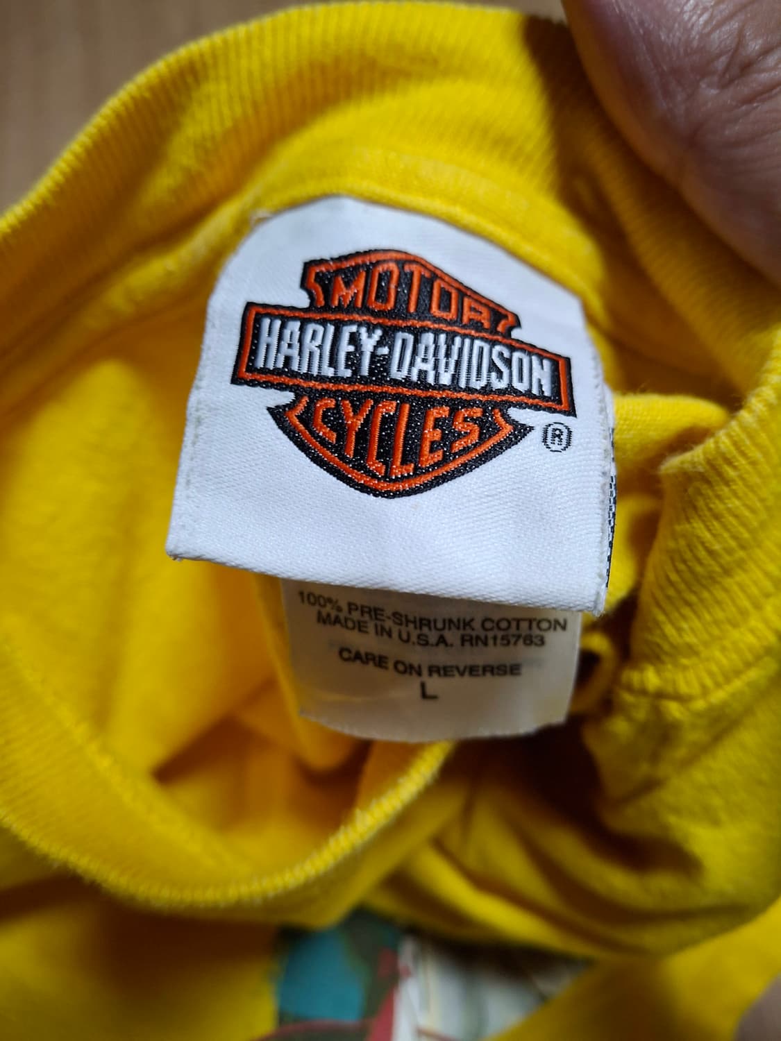 00s 할리데이비슨 헤인즈비피티 플레임 패턴 롱슬리브 티셔츠 usa 상품이미지5