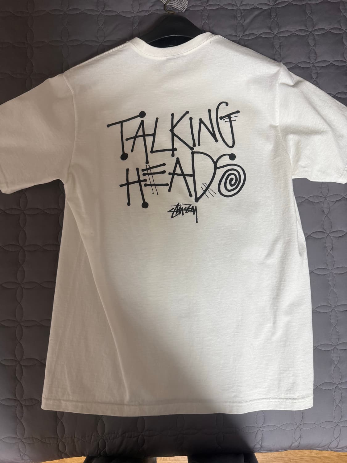 m) 스투시 x 토킹 헤즈 스탑 메이킹 센스 티셔츠 화이트 상품이미지2