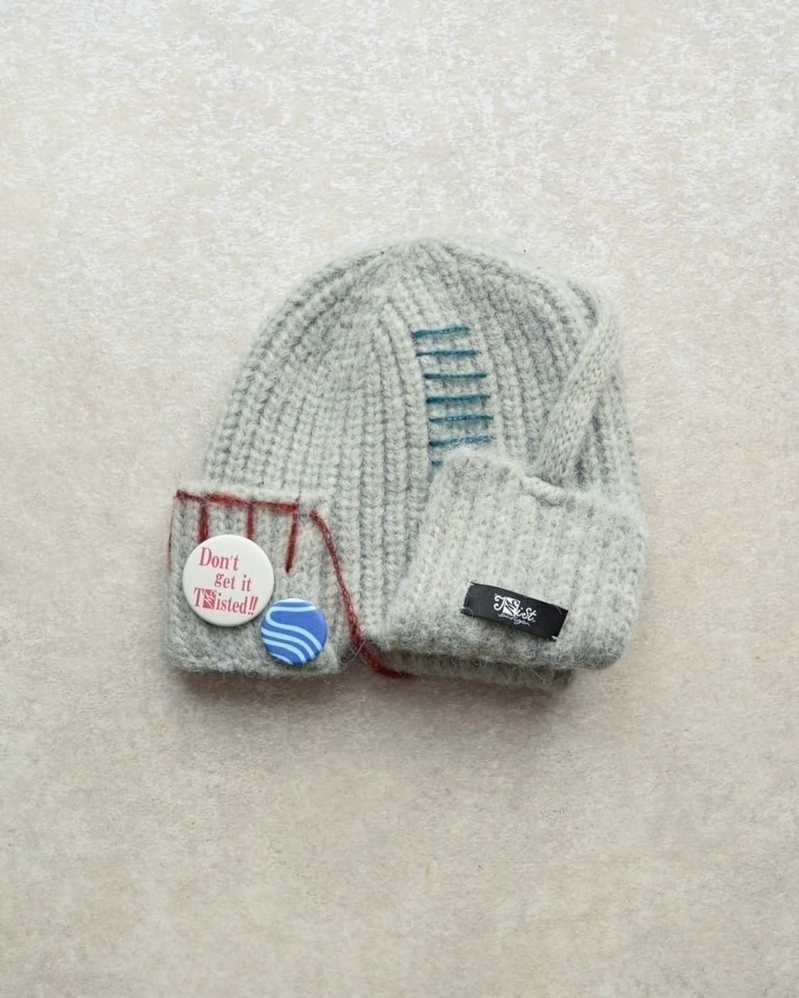 TΣist STITCH EAR FLAPS KNIT CAP Gray 상품이미지2