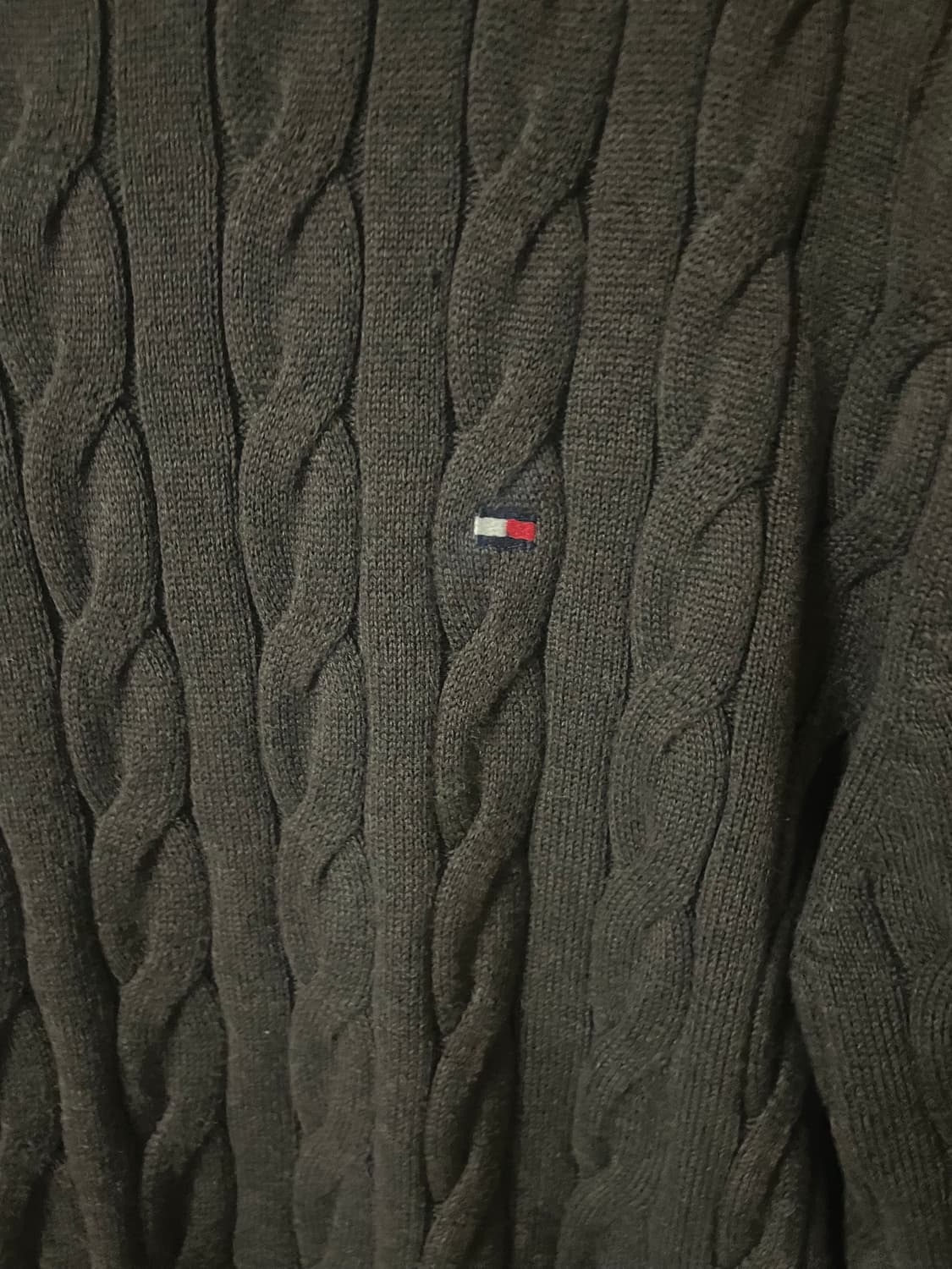 타미힐피거 남성 크루넥 케이블 니트 L 상품이미지3