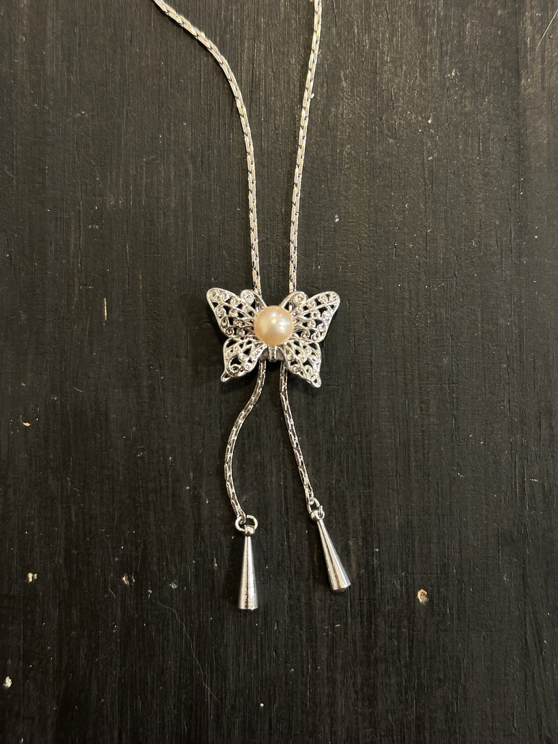 Vintage pearl bolo tie🦋 상품이미지4