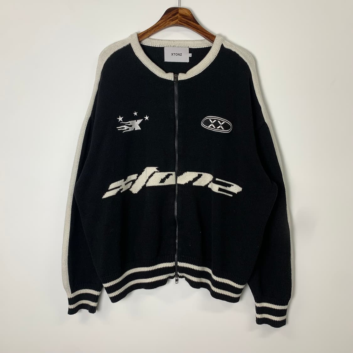 엑스톤즈 스포티 라운드 니트집업 상품이미지2