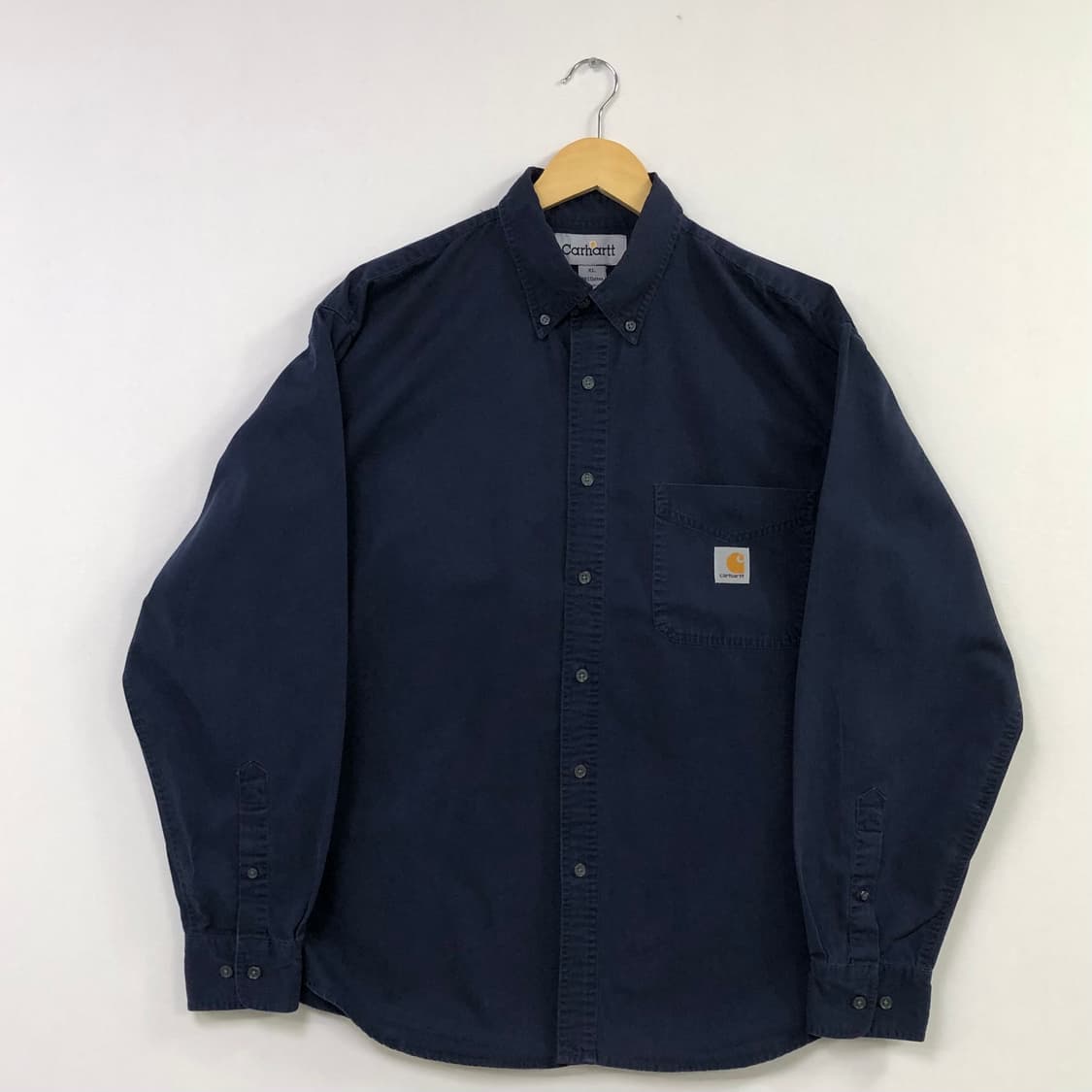 XL 칼하트 네이비 워크 셔츠 상품이미지2