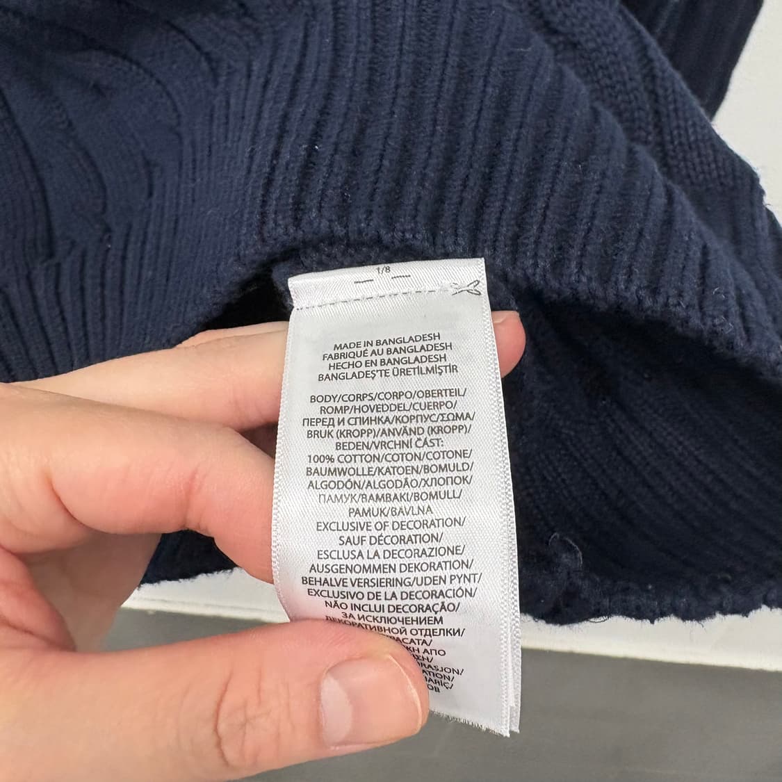 폴로 랄프로렌 브이넥 꽈배기니트 상품이미지4